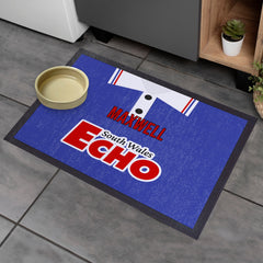 Cardiff 1992 Home Shirt - Personalised Retro Door Mat - 60cm x 40cm