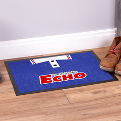 Cardiff 1992 Home Shirt - Personalised Retro Door Mat - 60cm x 40cm