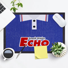 Cardiff 1992 Home Shirt - Personalised Retro Door Mat - 60cm x 40cm