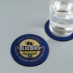 Cardiff Bluebird - Football Coaster - Square Or Circle