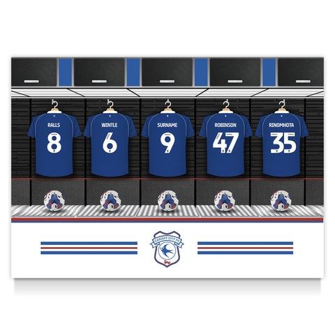 Cardiff City Personalised Poster - Dressing Room