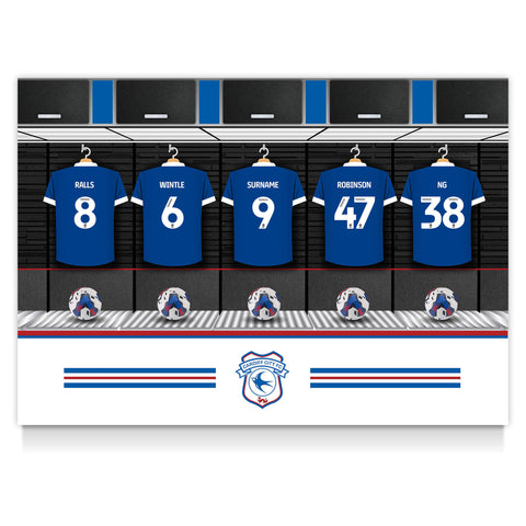 Cardiff City Personalised Poster - Dressing Room