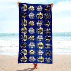 Cardiff - Football Legends - Microfibre Beach Towel - 150cm x 75cm