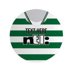 Celtic 2001 Home Shirt - Personalised Drink Coaster - Square Or Circle