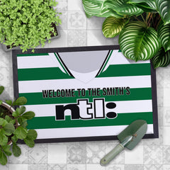 Celtic 2001 Home Shirt - Personalised Retro Door Mat - 60cm x 40cm