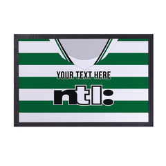 Celtic 2001 Home Shirt - Personalised Retro Door Mat - 60cm x 40cm