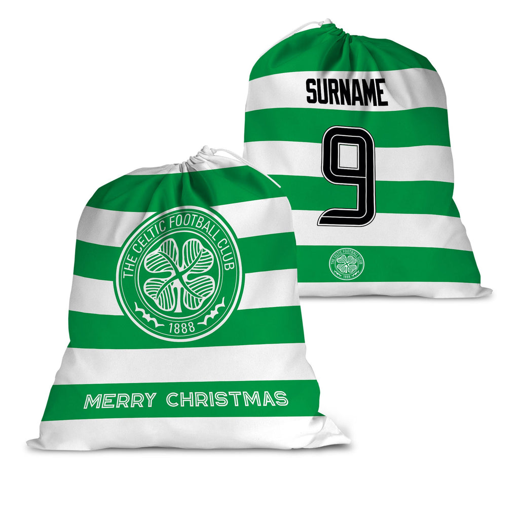 Celtic FC Back of Shirt Santa Sack - Personalised