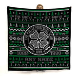 Celtic FC Christmas Jumper Fleece Blanket - Personalised