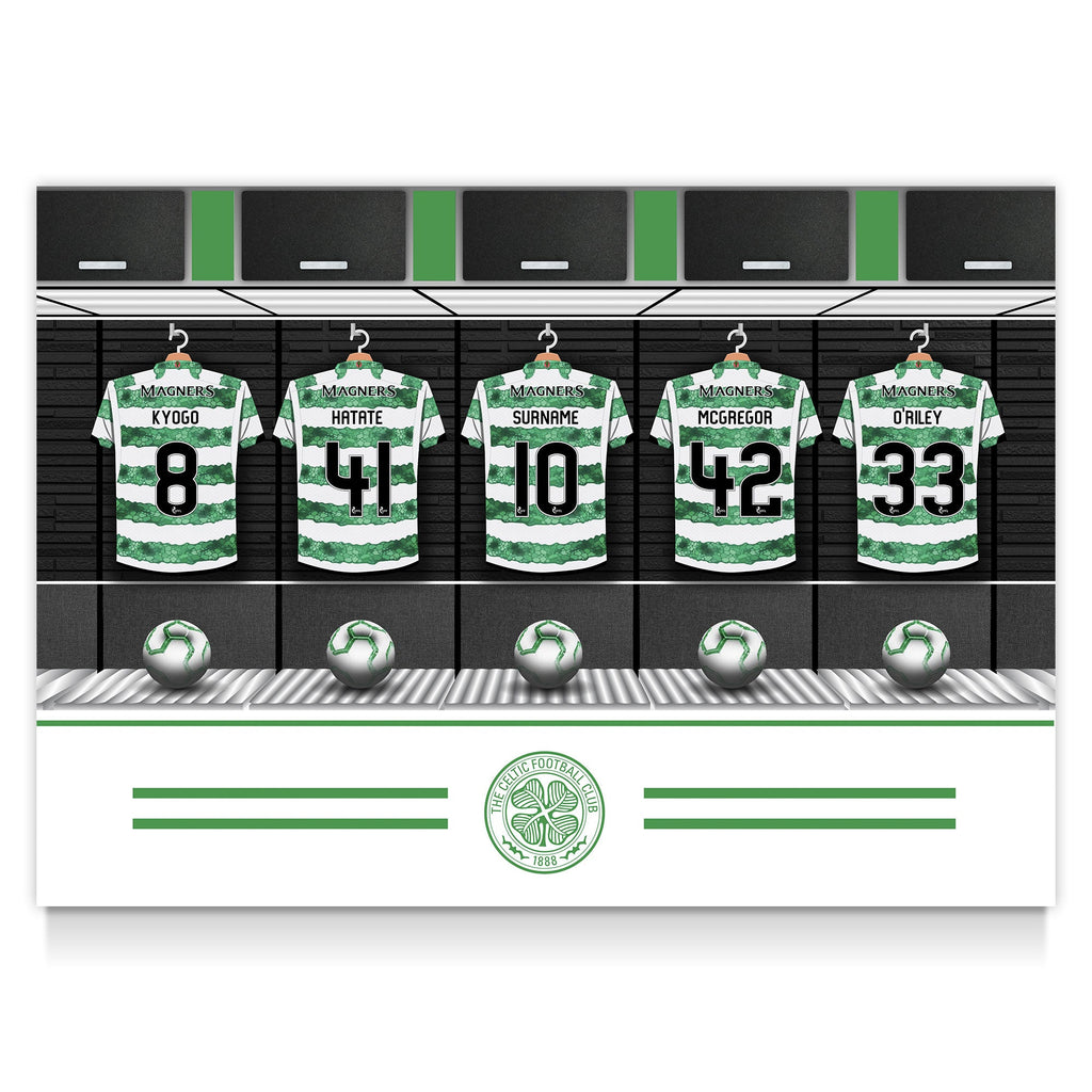 Celtic FC Personalised Poster - Dressing Room