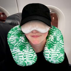 Celtic Montage - Retro Football Travel Pillow
