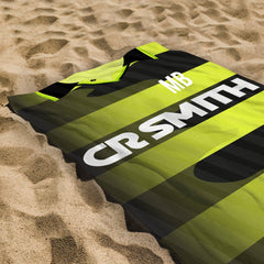 Celtic Retro - 1997 Away Shirt - Personalised Retro Beach Towel - 150cm x 75cm