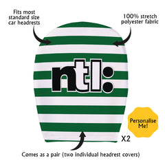 Celtic Retro 2001 Home - Retro Football Shirt - Pack of 2 - Car Seat Headrest Covers