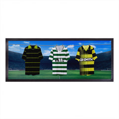 Celtic Retro Retro Hanging Football Shirts - Personalised Bar Runner