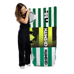 Celtic Three Shirt Design - Personalised Lightweight, Microfibre Retro Beach Towel - 150cm x 75cm