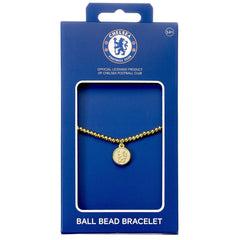 Chelsea FC Gold Finish Bead Bracelet