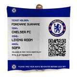 Chelsea FC Personalised Fleece Blanket (Fans Ticket Design)