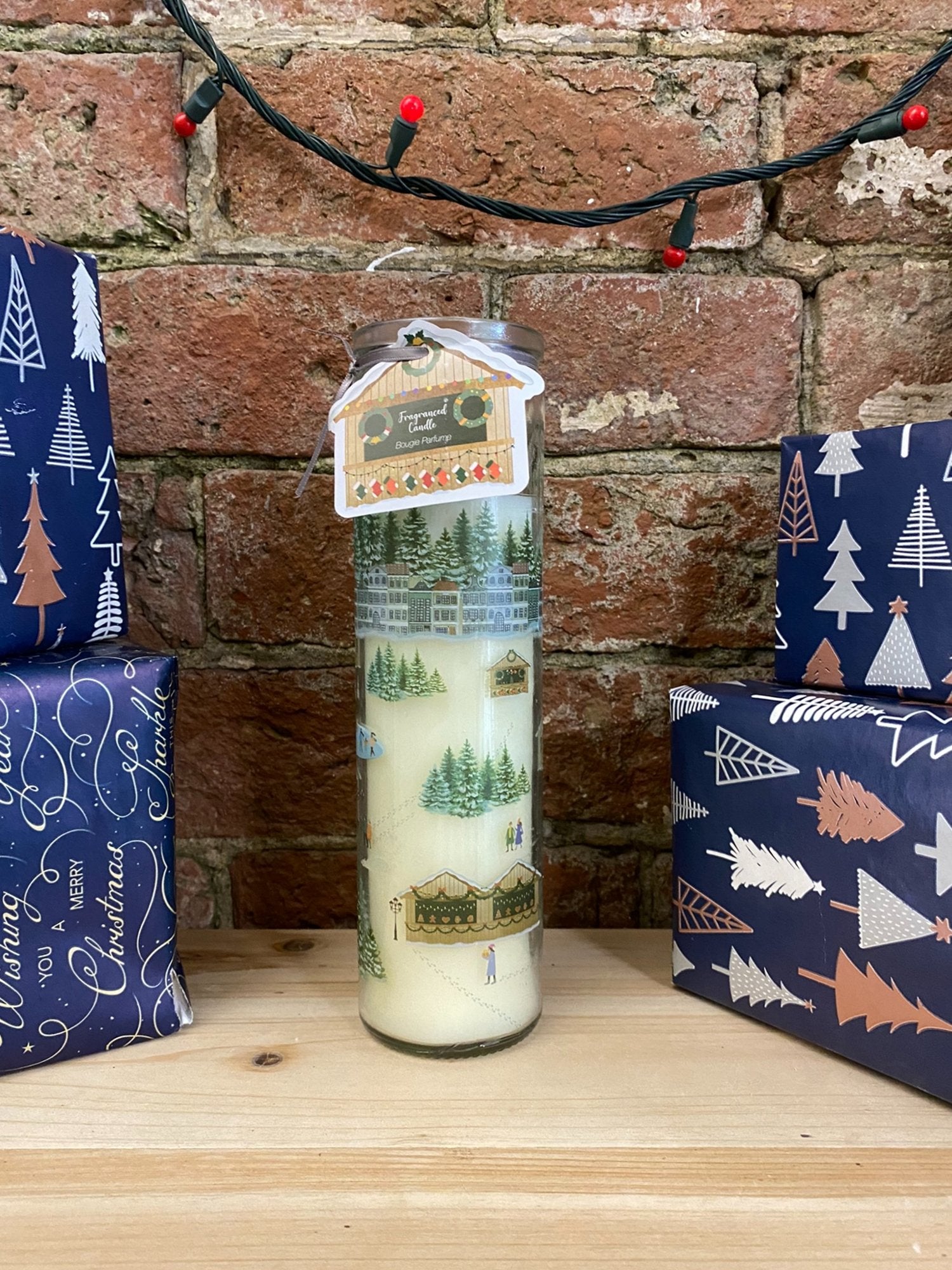 Christmas Market Citrus Tube Candle 20cm