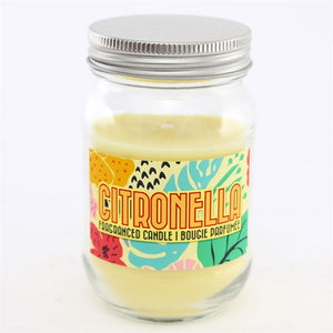 Citronella Mason Jar Candle - 12cm