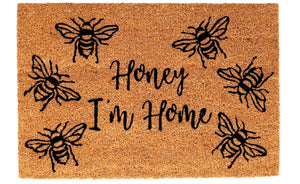 Coir Doormat with 'Honey I'm Home'