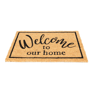 Coir Doormat with 'Welcome To Our Home'