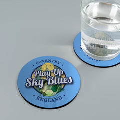 Coventry Play Up - Football Coaster - Square Or Circle