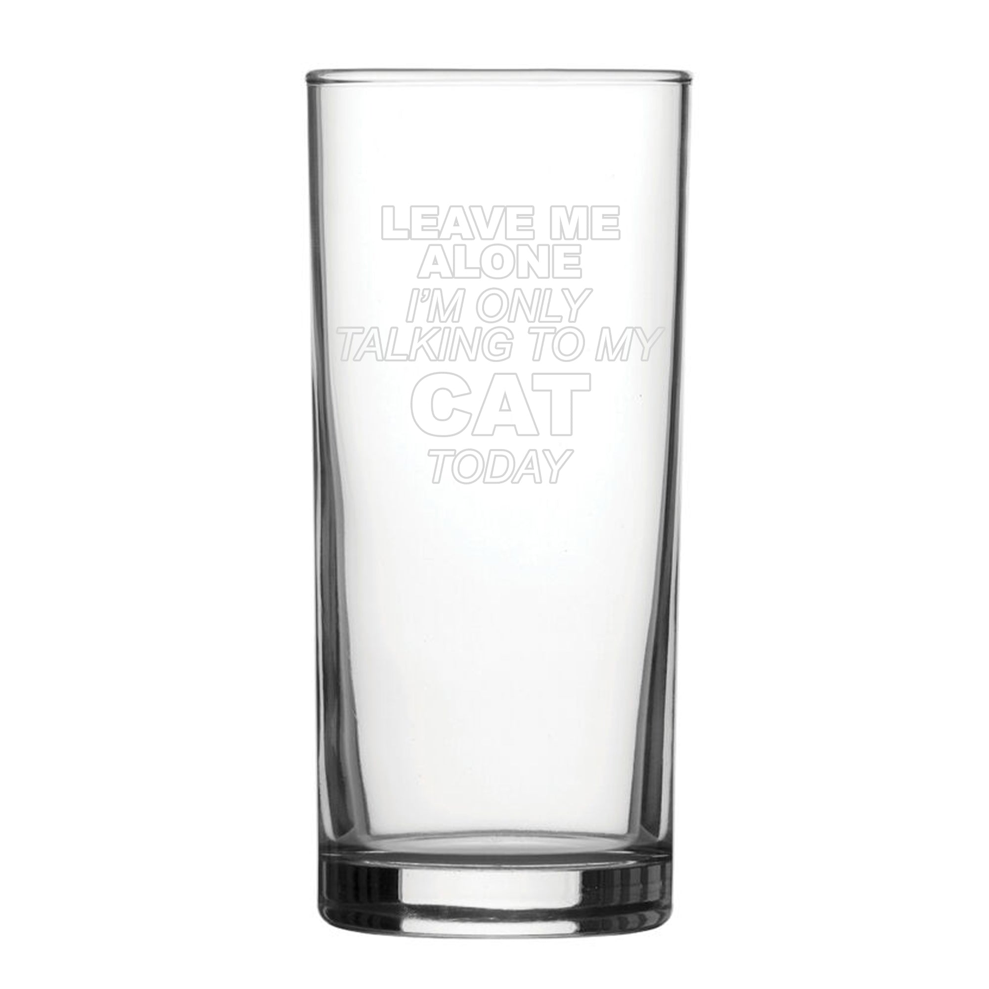 Crazy Cat Lady - Engraved Novelty Hiball Glass