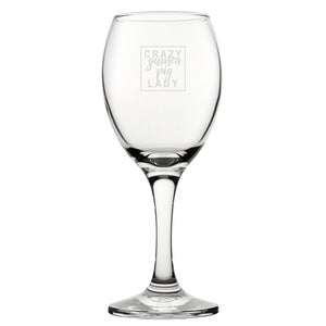 Crazy Guinea Pig Lady - Engraved Novelty Wine Glass