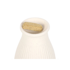 Cream Ribbed Palo Santo Brick Burner