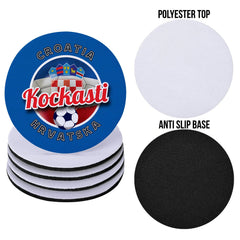 Croatia Kockasti - Coaster - Circle or Square