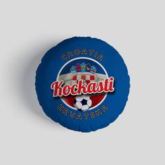 Croatia Kockasti  - Legend Collection - Circle Cushion 14inch