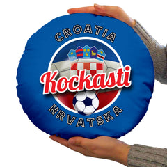 Croatia Kockasti  - Legend Collection - Circle Cushion 14inch