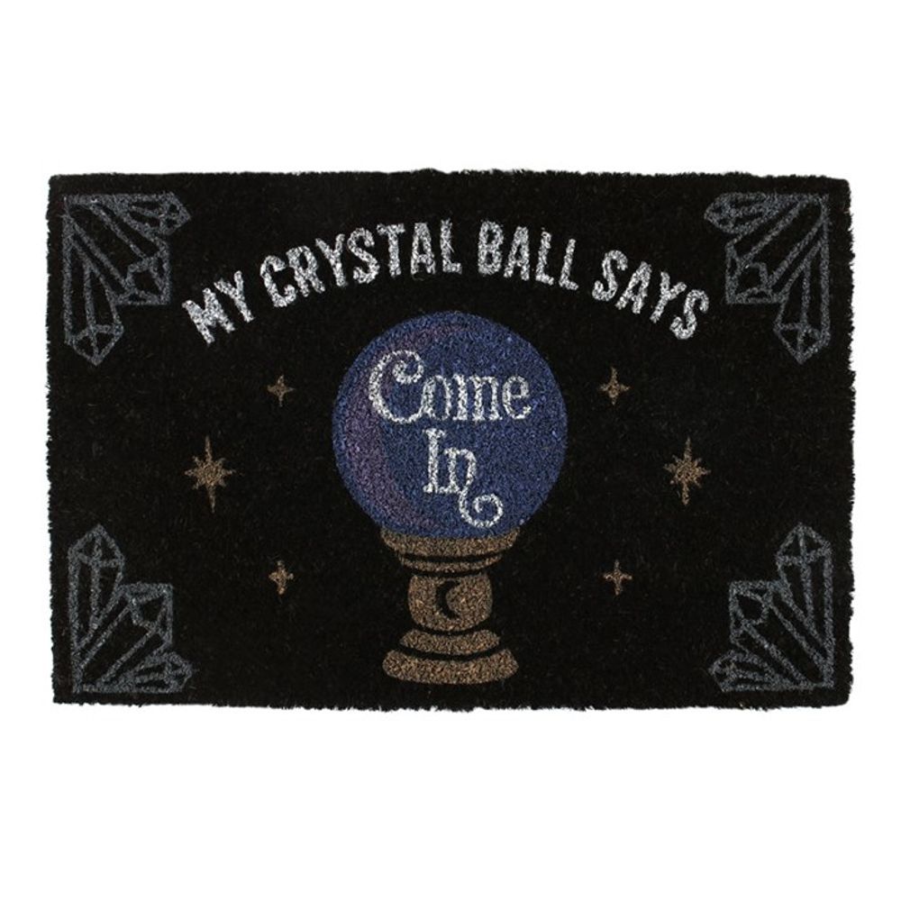 Crystal Ball Black Doormat