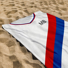 Crystal-Palace -1978 HOME Shirt - Personalised Retro Lightweight, Microfibre Beach Towel - 150cm x 75cm