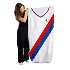 Crystal-Palace -1978 HOME Shirt - Personalised Retro Lightweight, Microfibre Beach Towel - 150cm x 75cm