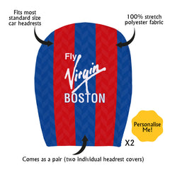 Crystal-Palace 1991 Home - Retro Football Shirt - Pack of 2 - Car Seat Headrest Covers