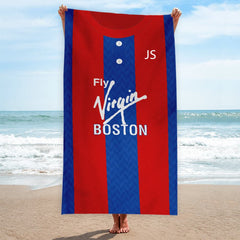 Crystal-Palace -1991 HOME Shirt - Personalised Retro Lightweight, Microfibre Beach Towel - 150cm x 75cm