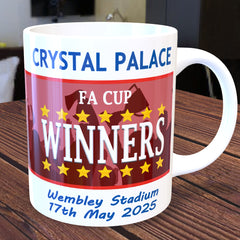 Crystal Palace FA Cup Winners Mug - 2025 Cup Final Souvenir