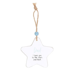 Dad Hanging Star Sentiment Sign