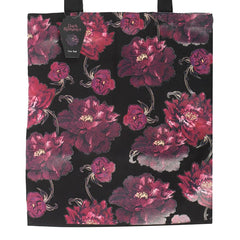 Dark Romance Floral Print Tote Bag
