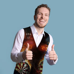 Darts Dragon - Novelty Costume Fancy Dress Waistcoat ( 4 sizes available )