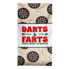 Darts & Farts- Darts Beach Towel - 150cm x 75cm