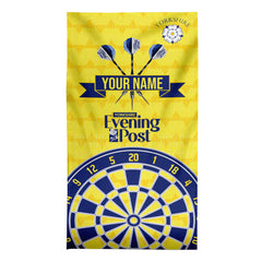 Darts Leeds - 1992 Away - Personalised Lightweight, Microfibre Retro Beach Towel - 150cm x 75cm