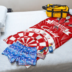 Darts Liverpool - 1989 Home - Personalised Lightweight, Microfibre Retro Beach Towel - 150cm x 75cm