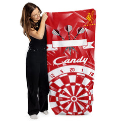 Darts Liverpool - 1989 Home - Personalised Lightweight, Microfibre Retro Beach Towel - 150cm x 75cm
