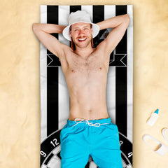 Darts Newcastle - 1996 Home - Personalised Lightweight, Microfibre Retro Beach Towel - 150cm x 75cm
