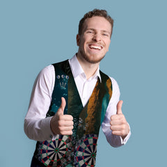 Darts Shark - Novelty Costume Fancy Dress Waistcoat ( 4 sizes available )