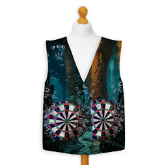 Darts Shark - Novelty Costume Fancy Dress Waistcoat ( 4 sizes available )