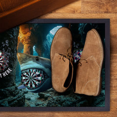 Darts Shark - Personalised Door Mat - 60cm x 40cm