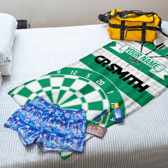 Darts - The Celtic - 1988 Home - Personalised Lightweight, Microfibre Retro Beach Towel - 150cm x 75cm