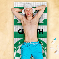 Darts - The Celtic - 1988 Home - Personalised Lightweight, Microfibre Retro Beach Towel - 150cm x 75cm